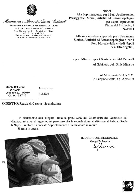 Reggia di Caserta segnalazione