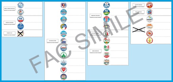 fac simile scheda elettorale