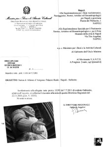 Nota della Direzione Regionale